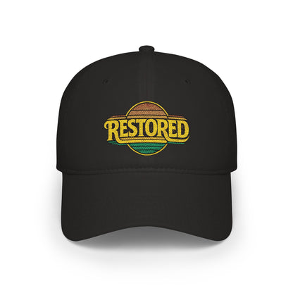 Restored Embroidered Baseball Cap - Vintage Design