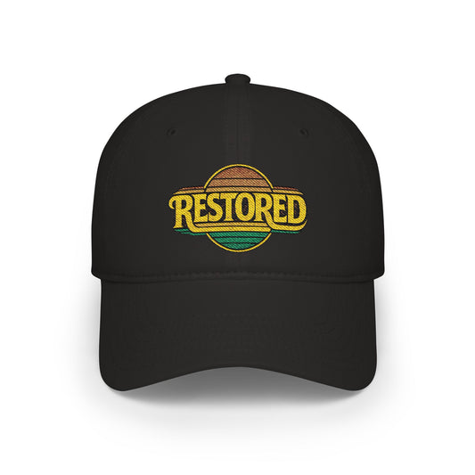 Restored Embroidered Baseball Cap - Vintage Design