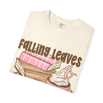 Fall Book Lover Shirt, Falling Leaves More Books Please Tee, Bookish T-Shirt, Reader Gift, Librarian Shirt, Cozy Fall Reading Tee