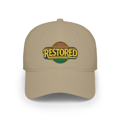 Restored Embroidered Baseball Cap - Vintage Design