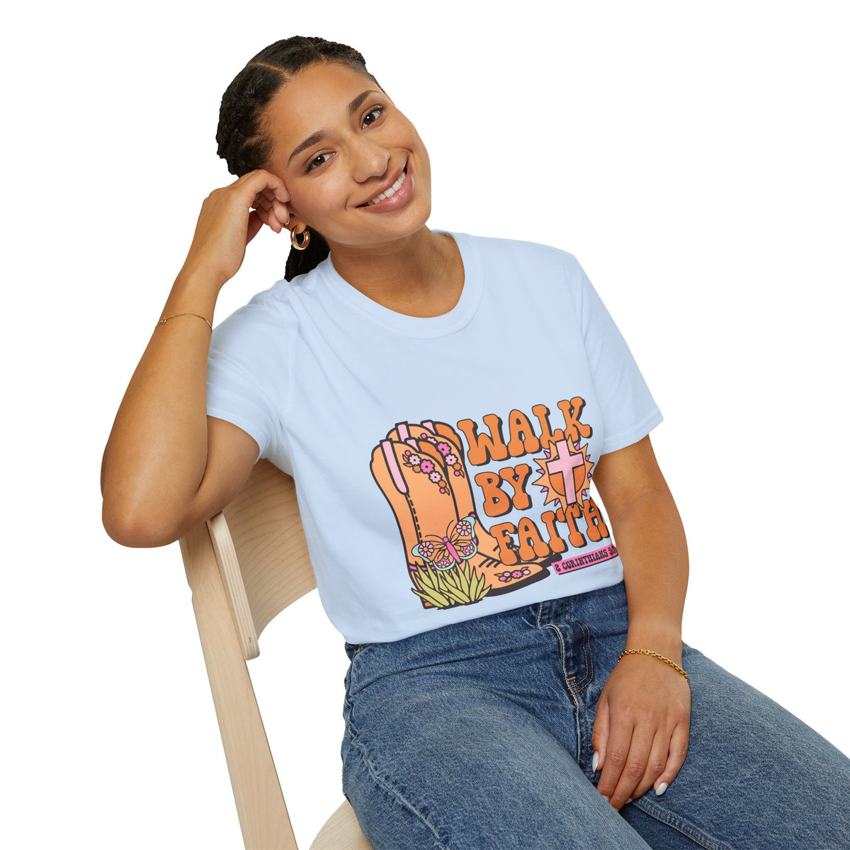 Walk By Faith T-Shirt | Fall Aesthetic Tee, Unisex Apparel, Halloween Gift, Religious T-Shirt, Everyday Comfort Wear