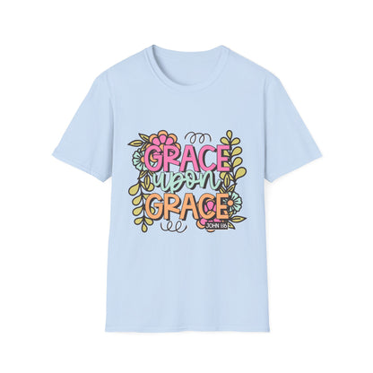 Grace Upon Grace T-Shirt | Fall Aesthetic Tee, Unisex Apparel, Christian Gift, Religious T-Shirt, Everyday Comfort Wear