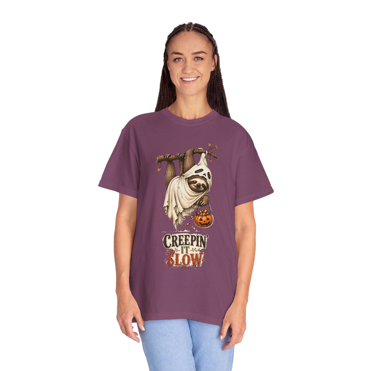 Creepin It Slow Shirt, Halloween Sloth Shirt, Funny Sloth T-Shirt, Cute Halloween Tee, Sloth Lover Gift, Spooky Season Shirt
