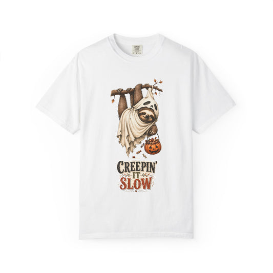 Creepin It Slow Shirt, Halloween Sloth Shirt, Funny Sloth T-Shirt, Cute Halloween Tee, Sloth Lover Gift, Spooky Season Shirt