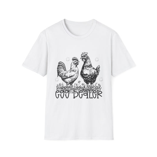 Support Your Local Egg Dealer T-Shirt | Fall Aesthetic Tee, Unisex Apparel, Halloween Gift, Religious T-Shirt, Everyday Comfort Wear