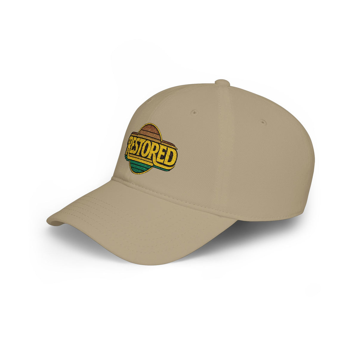 Restored Embroidered Baseball Cap - Vintage Design
