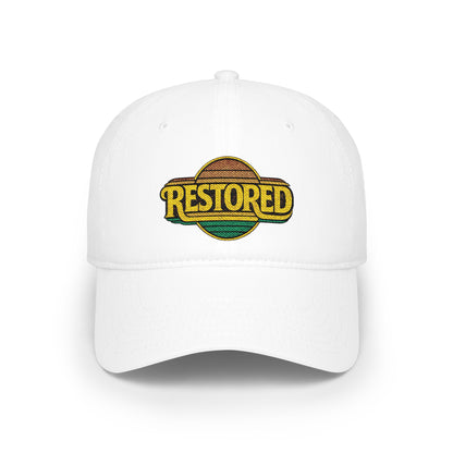 Restored Embroidered Baseball Cap - Vintage Design