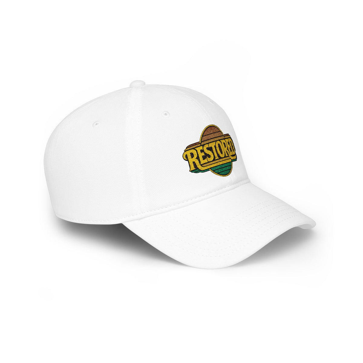 Restored Embroidered Baseball Cap - Vintage Design