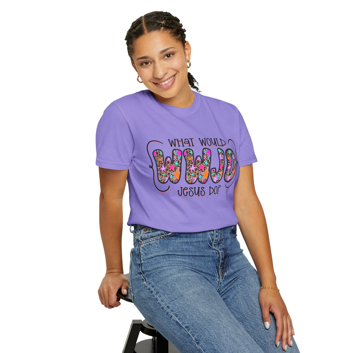 WWJD Shirt, What Would Jesus Do Shirt, Christian T-Shirt for Women, Retro Christian Tee, Leopard Print Faith Shirt, Christian Gift