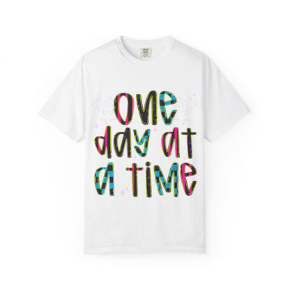 One Day at a Time Shirt, Encouragement T-Shirt, Positive Message Tee, Christian Shirt for Women, Retro Graphic Tee, Inspirational Gift