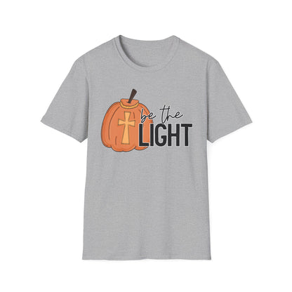 Be the Light Pumpkin T-Shirt | Fall Aesthetic Tee, Unisex Apparel, Halloween Gift, Religious T-Shirt, Everyday Comfort Wear