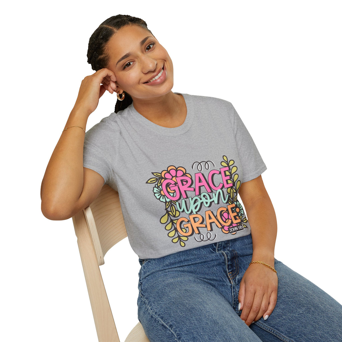 Grace Upon Grace T-Shirt | Fall Aesthetic Tee, Unisex Apparel, Christian Gift, Religious T-Shirt, Everyday Comfort Wear