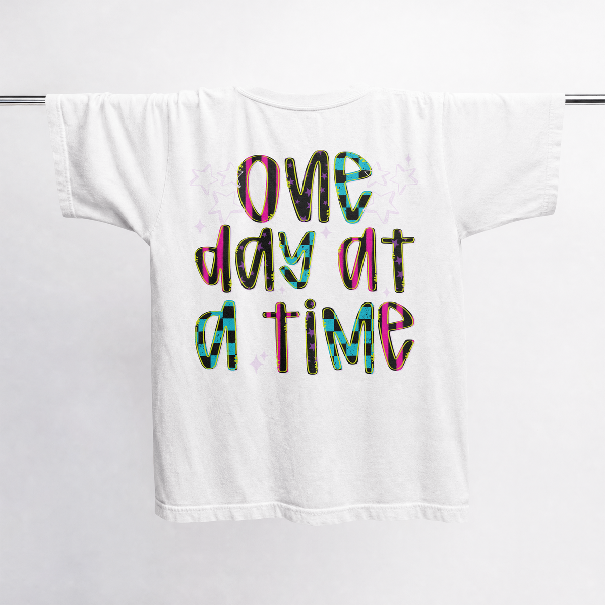 One Day at a Time Shirt, Encouragement T-Shirt, Positive Message Tee, Christian Shirt for Women, Retro Graphic Tee, Inspirational Gift