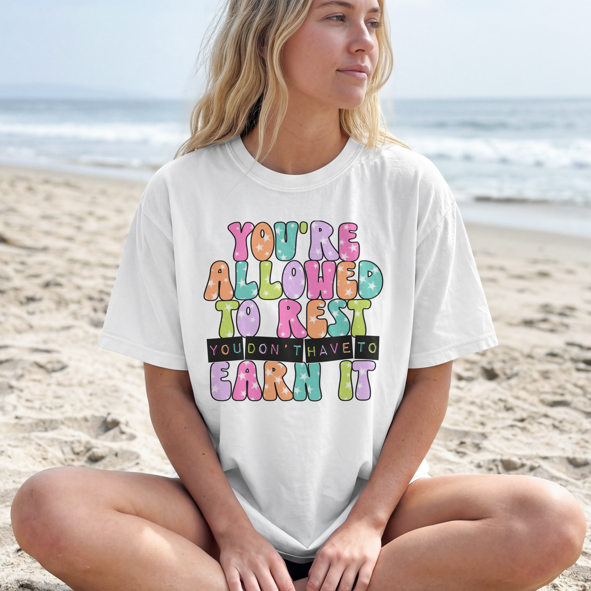Allowed to Rest Shirt, Self Care T Shirt, Positive Affirmation Tee, Encouragement Gift for Women, Mental Wellness Shirt