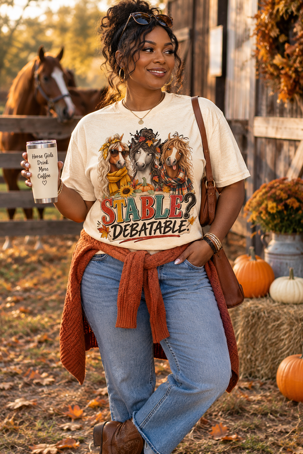 Stable Debatable Shirt, Funny Horse Shirt, Horse Lover Gift, Equestrian T-Shirt, Fall Horse Shirt, Horse Mom Tee, Barn Life Shirt