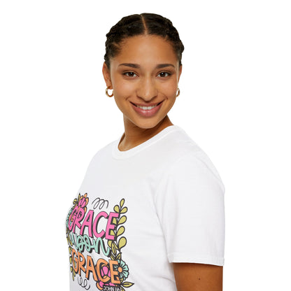 Grace Upon Grace T-Shirt | Fall Aesthetic Tee, Unisex Apparel, Christian Gift, Religious T-Shirt, Everyday Comfort Wear