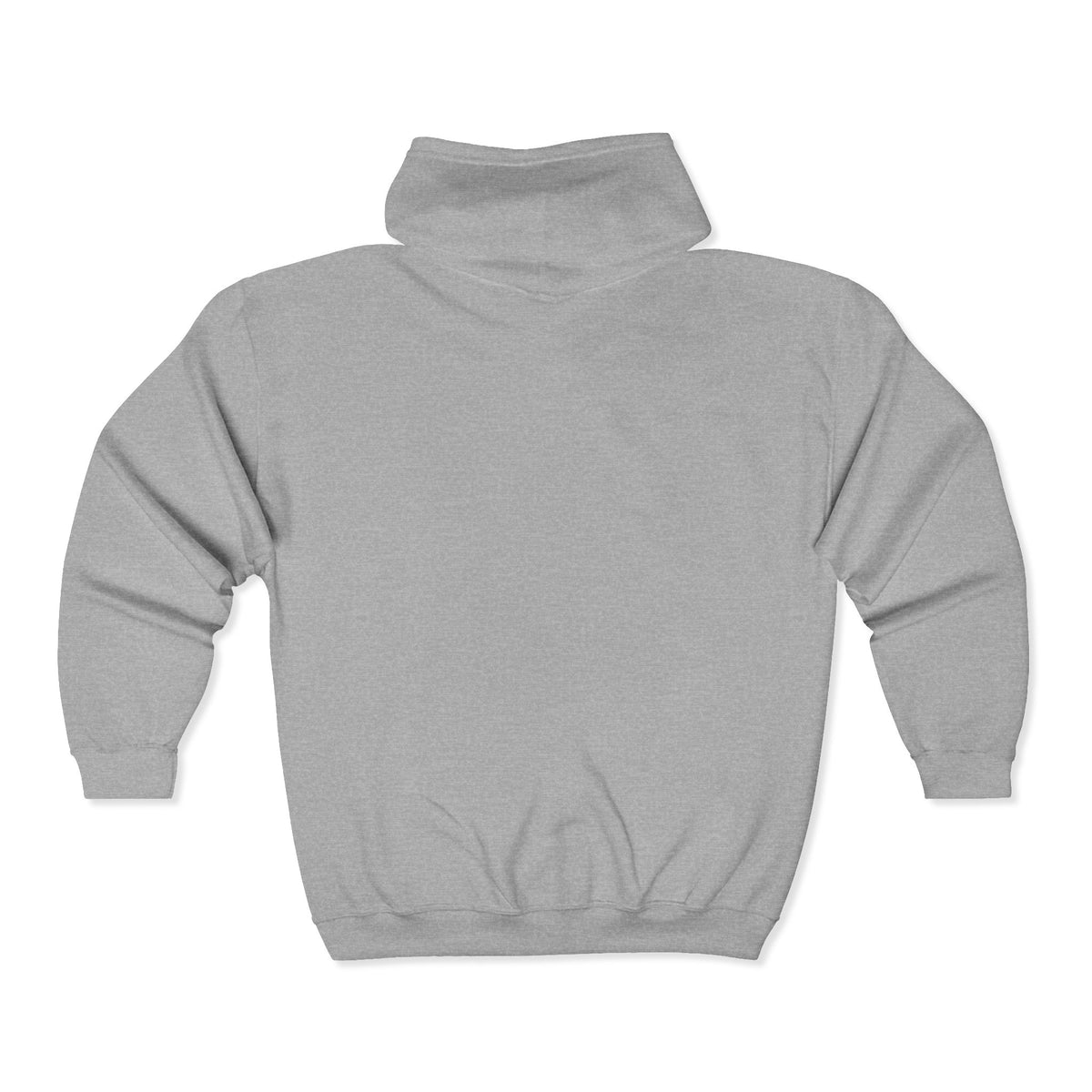 Zip Hoodie — "Peace, Love, Camp" Minimal Campfire Graphic Zip-Up Hooded Sweatshirt