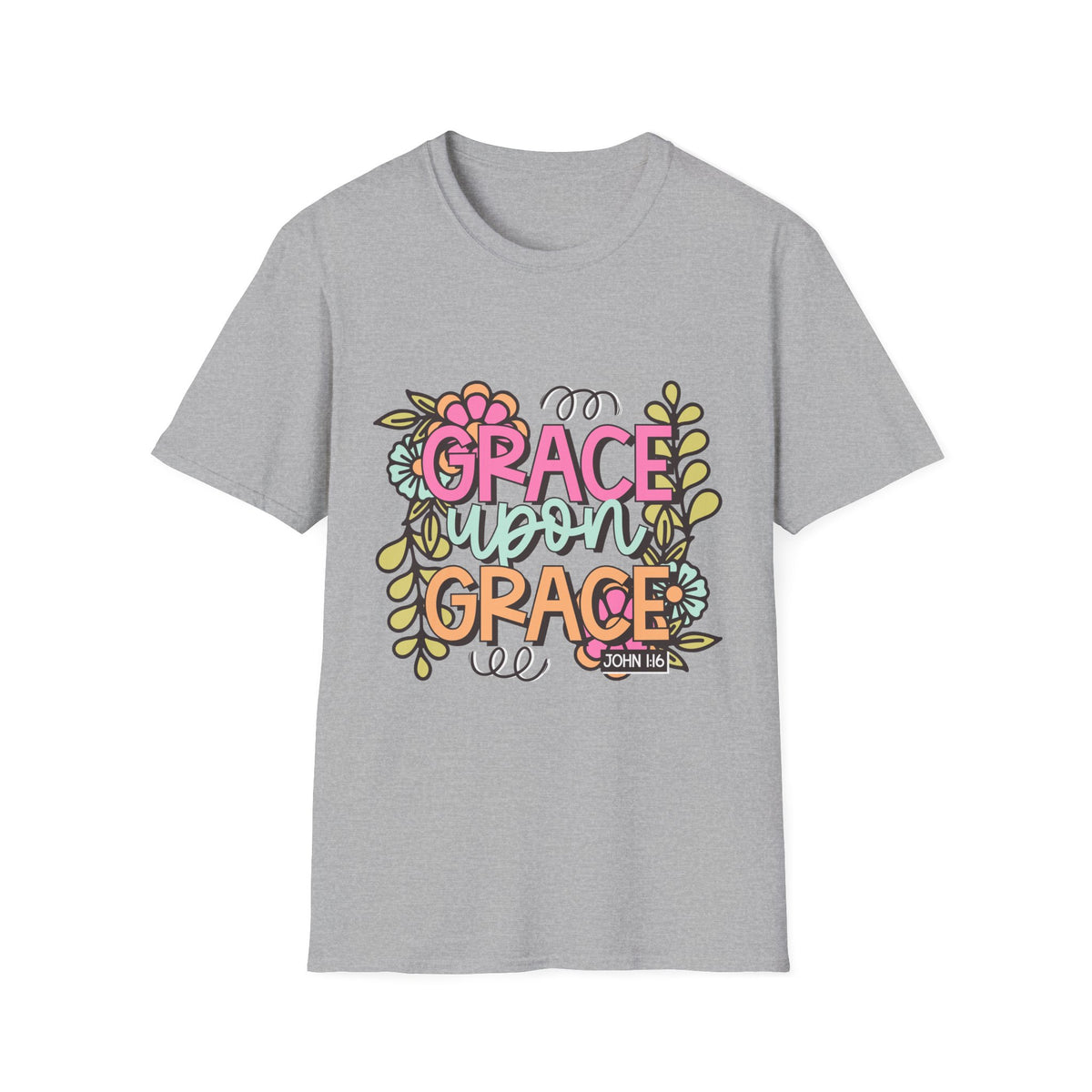 Grace Upon Grace T-Shirt | Fall Aesthetic Tee, Unisex Apparel, Christian Gift, Religious T-Shirt, Everyday Comfort Wear