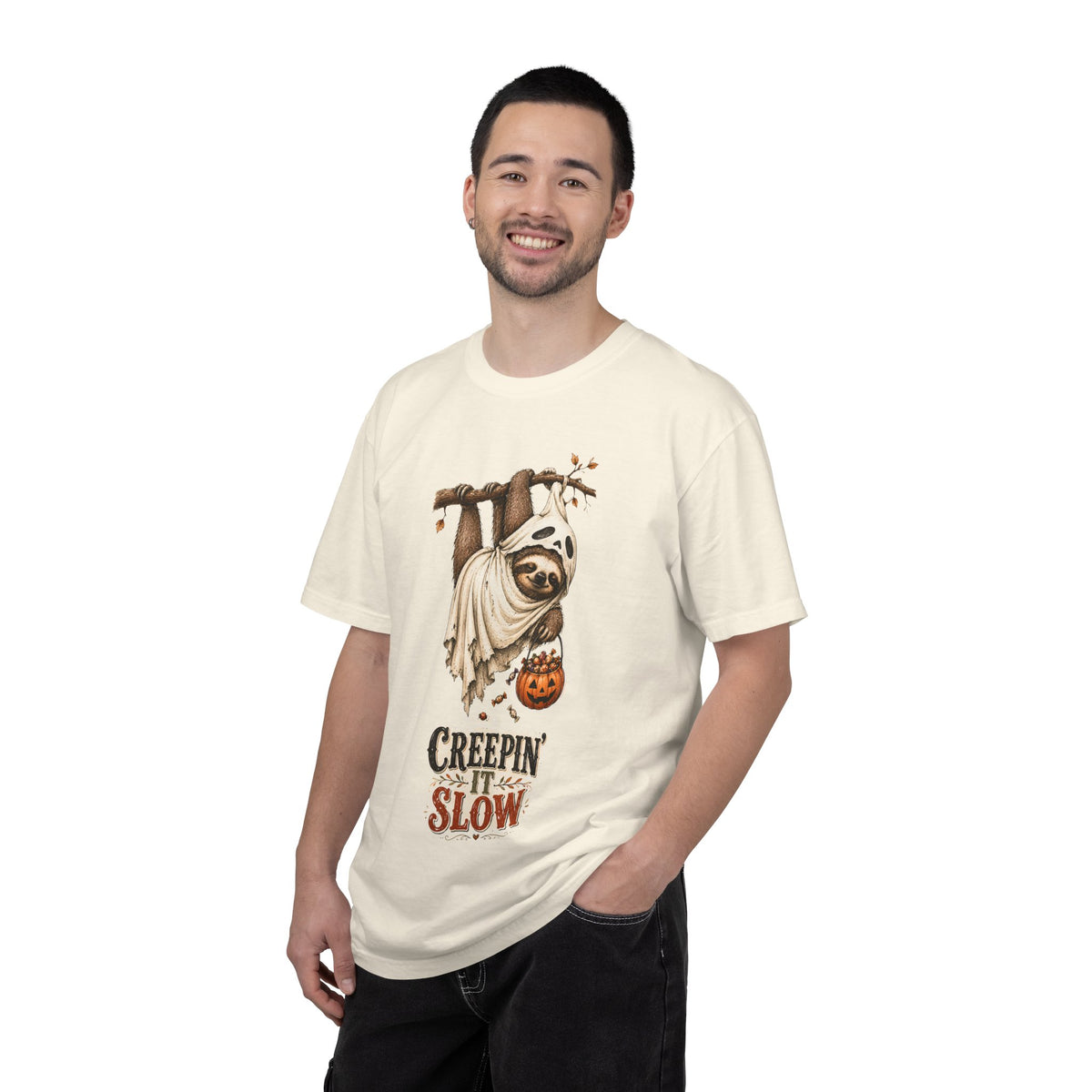 Creepin It Slow Shirt, Halloween Sloth Shirt, Funny Sloth T-Shirt, Cute Halloween Tee, Sloth Lover Gift, Spooky Season Shirt