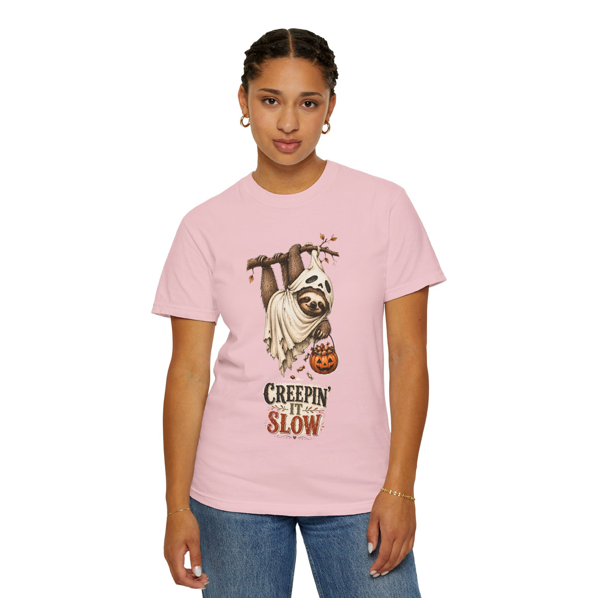 Creepin It Slow Shirt, Halloween Sloth Shirt, Funny Sloth T-Shirt, Cute Halloween Tee, Sloth Lover Gift, Spooky Season Shirt