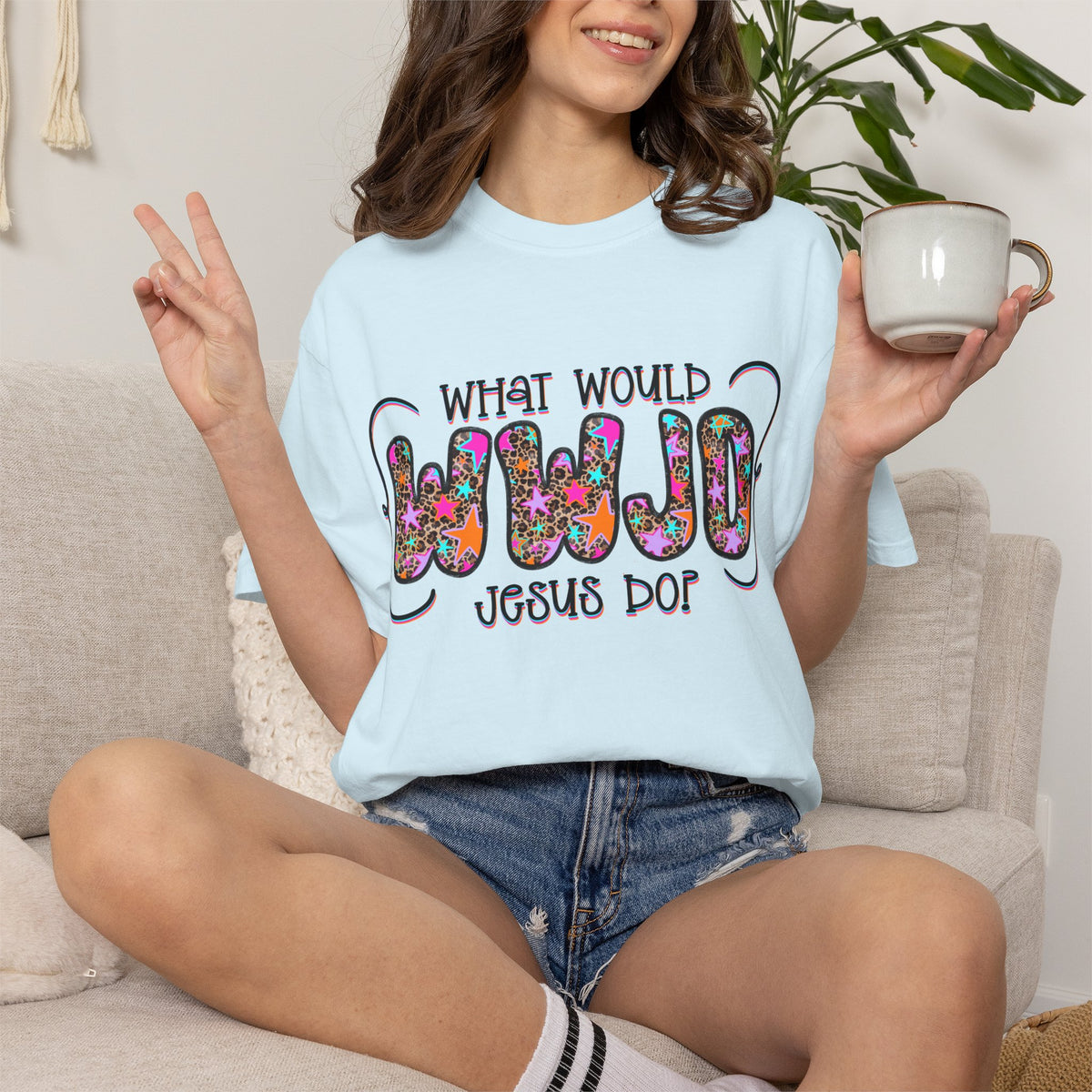 WWJD Shirt, What Would Jesus Do Shirt, Christian T-Shirt for Women, Retro Christian Tee, Leopard Print Faith Shirt, Christian Gift