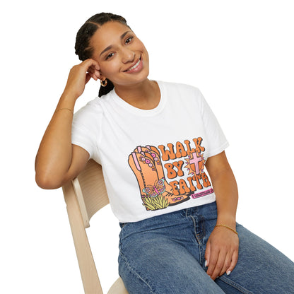 Walk By Faith T-Shirt | Fall Aesthetic Tee, Unisex Apparel, Halloween Gift, Religious T-Shirt, Everyday Comfort Wear