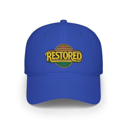 Restored Embroidered Baseball Cap - Vintage Design