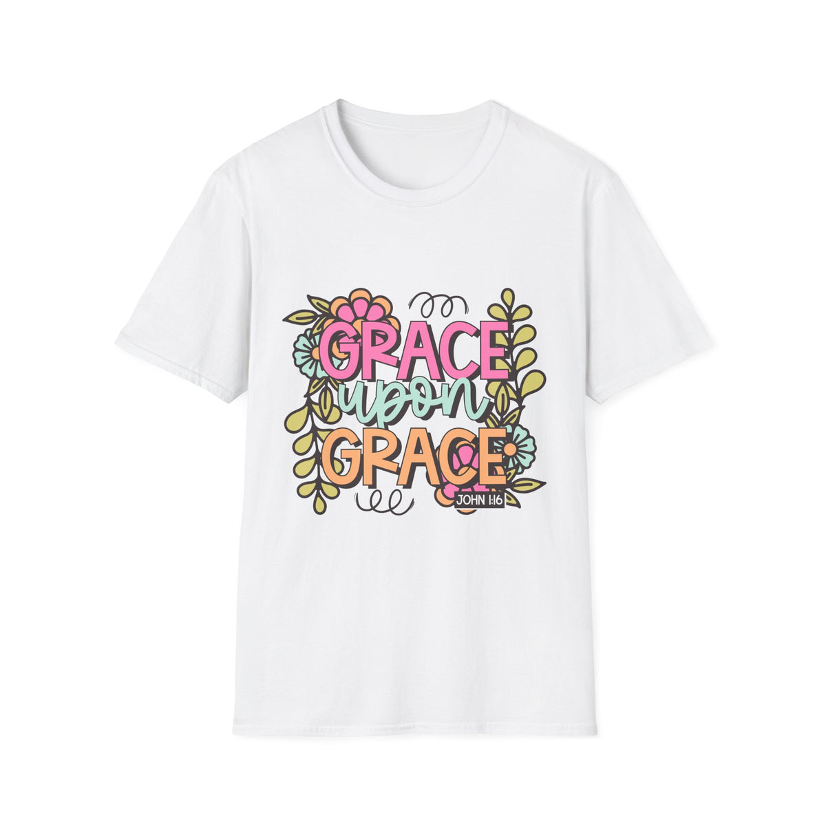 Grace Upon Grace T-Shirt | Fall Aesthetic Tee, Unisex Apparel, Christian Gift, Religious T-Shirt, Everyday Comfort Wear
