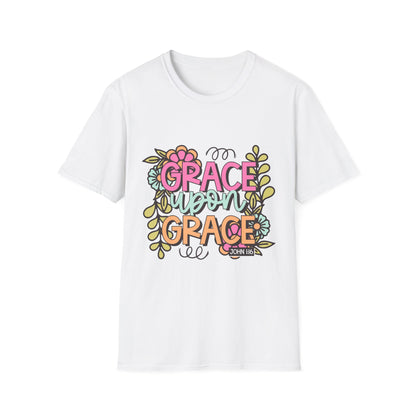 Grace Upon Grace T-Shirt | Fall Aesthetic Tee, Unisex Apparel, Christian Gift, Religious T-Shirt, Everyday Comfort Wear