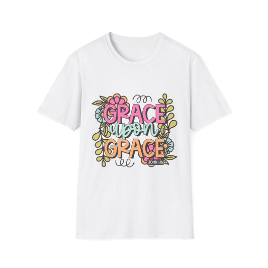 Grace Upon Grace T-Shirt | Fall Aesthetic Tee, Unisex Apparel, Christian Gift, Religious T-Shirt, Everyday Comfort Wear