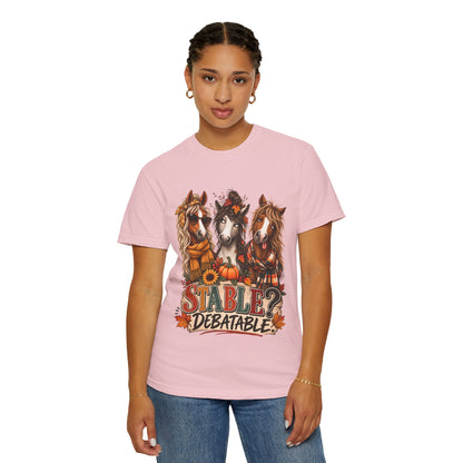 Stable Debatable Shirt, Funny Horse Shirt, Horse Lover Gift, Equestrian T-Shirt, Fall Horse Shirt, Horse Mom Tee, Barn Life Shirt
