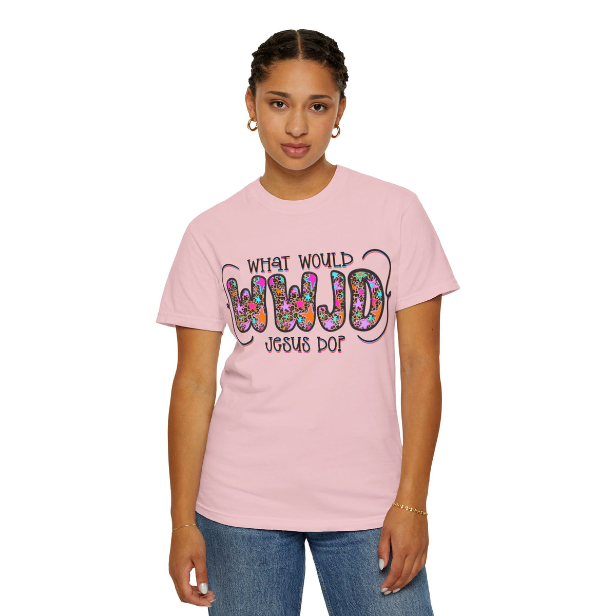 WWJD Shirt, What Would Jesus Do Shirt, Christian T-Shirt for Women, Retro Christian Tee, Leopard Print Faith Shirt, Christian Gift
