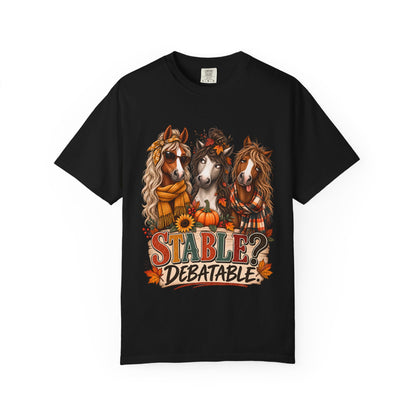 Stable Debatable Shirt, Funny Horse Shirt, Horse Lover Gift, Equestrian T-Shirt, Fall Horse Shirt, Horse Mom Tee, Barn Life Shirt