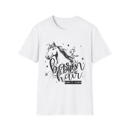 Barn Hair Don't Care Graphic Tee, Unisex Softstyle T-Shirt, Vintage Shirt, Casual Wear, Gift for Her, Cozy Style
